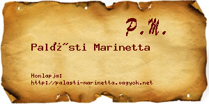 Palásti Marinetta névjegykártya
